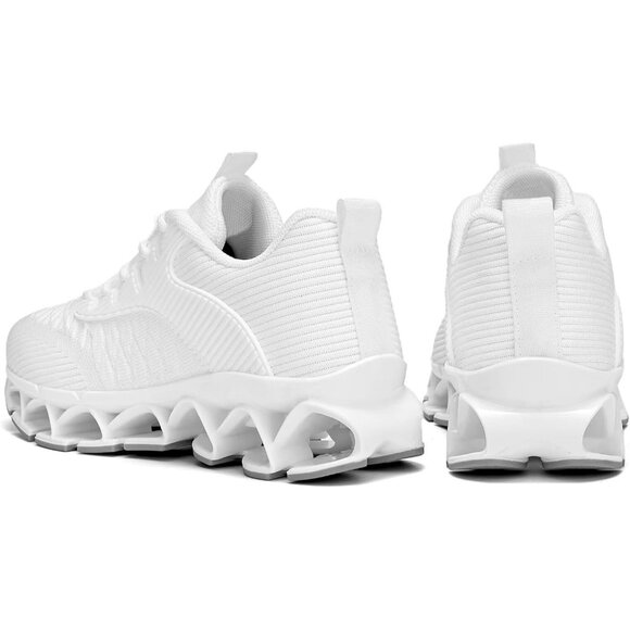 Women Z75 White Slip-On Walking Running Shoes Blade Sneaker Non-Slip Comfort - Picture 4 of 7